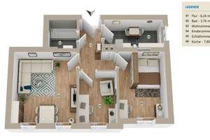 Super geschnittene 2,5 Zimmer mit Einbauküche! – Die vollständige Adresse der Immobilie erhältst du vom Anbieter., 1159 Löbtau-Süd, Dresden – Vorschaubild 8