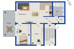Moderne 3-Zimmer-Terrassenwohnung mit Tiefgarage in Mannheim-Käfertal – 68309 Käfertal, Mannheim – Vorschaubild 10
