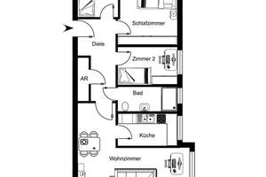 In absoluter Ruhe Wohnen: 4-Zimmer-Wohnung mit 2 Loggien und TG-Stellplatz! – Die vollständige Adresse der Immobilie erhältst du vom Anbieter., 22045 Jenfeld, Hamburg – Vorschaubild 11