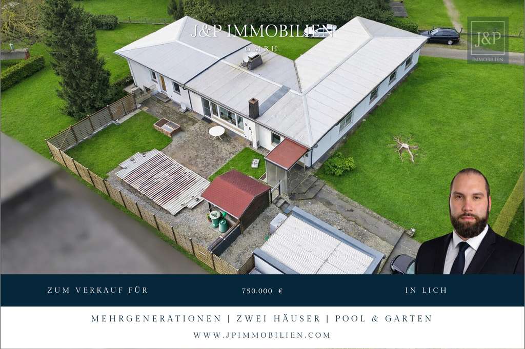 Immobilie in Lich - Mehrgenerationenwohnen in Lich – Zwei Häuser, Pool & großer Garten – vielseitig nutzbar - Bild 0