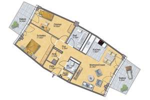 Attraktive 3 Zimmer Wohnung  mit EBK (käuflich) , gehobener Ausstattung und 2 Balkonen – 40235 Flingern Nord, Düsseldorf – Vorschaubild 26