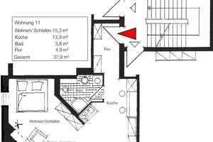 Im Gründerzeithaus**Apartment m. Dusche, EBK, Laminat in beliebter Stadtlage zum fairen Preis! – 4229 Plagwitz, Leipzig – Vorschaubild 11