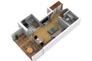 Möbliertes 1-Zimmer-Apartment mit Weitblick in die Berge – Leopoldstraße 206, 80804 Neufreimann, München – Vorschaubild 9