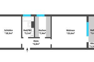 Einladung in dein/euer neues Zuhause (2 Zi, 6. Stock, Aufzug, Balkon, Stellplatz, EBK) – Bergstraße 59, 97076 Lengfeld, Würzburg – Vorschaubild 11
