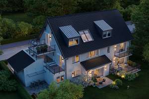 Rohbau fertig - Traumlage Waldperlach - 3 Zi. OG-Wohnung - gr. SW-Terrasse