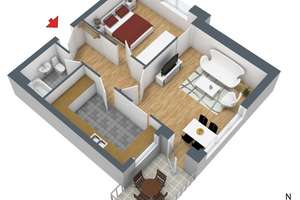 Helle und ruhige Dachgeschosswohnung mit neuer EBK, Balkon und Vollbad