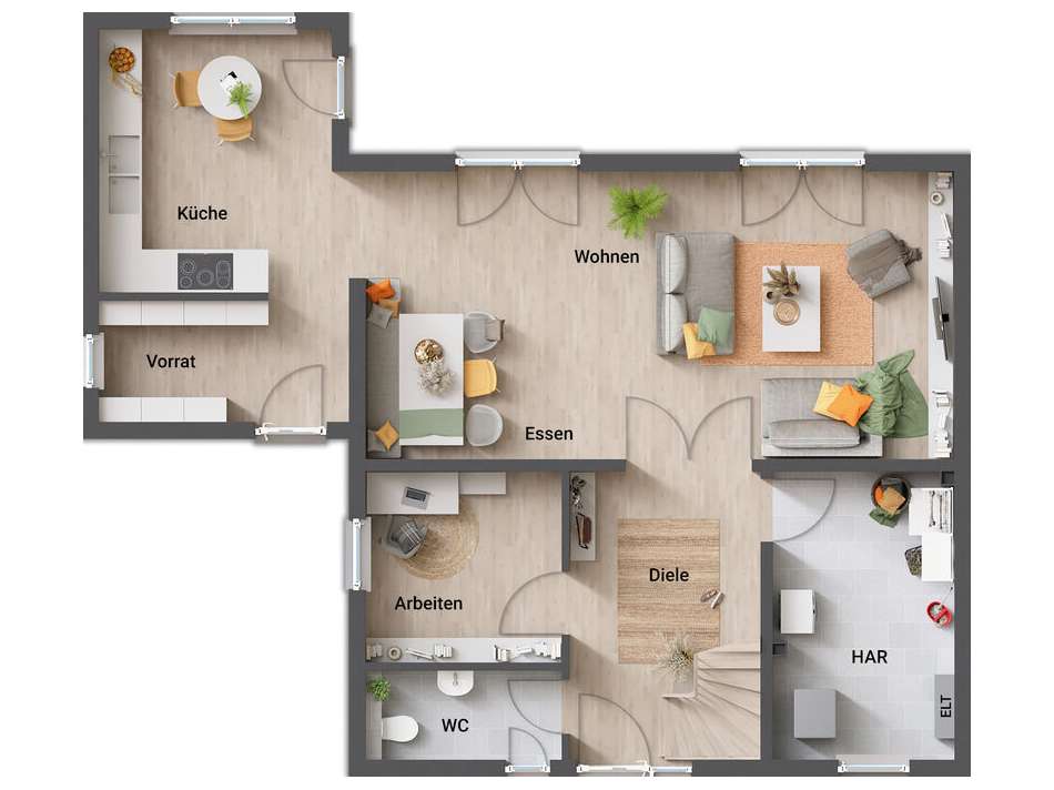 Grundrissbeispiel SW Kubus