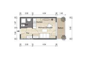 Zentrale 1-Raumwohnung mit Balkon – Okenstraße 18, 7745 Jena-Süd, Jena – Vorschaubild 5