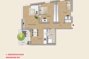 Vertriebsstart CURD : interessante 3 Zimmer - Wohnung mit Balkon = 89 m² – Curd - Jürgens - Straße 8, 89231 Neu-Ulm – Vorschaubild 8
