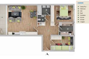 Gute Substanz, beste Lage: 3-Zimmer-Wohnung mit Loggia & viel Potenzial in Obermenzing – Die vollständige Adresse der Immobilie erhältst du vom Anbieter., 81245 Obermenzing, München – Vorschaubild 20