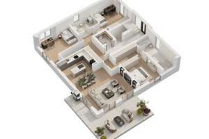 4-Zimmer-Wohnung mit direkt erreichbarem Hobbyraum im Neubau – Seeshaupter Straße 4, 81476 Forstenried, München – Vorschaubild 4