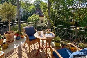 Vermietete 6-Zimmer-Altbauwohnung im Waldstraßenviertel mit Balkon