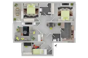 Wunderschöne 4-Zimmerwohnung in ruhiger Lage – Perfekte Kapitalanlage! 1. OG m – Marignanestraße 3, 38444 Wolfsburg – Vorschaubild 3