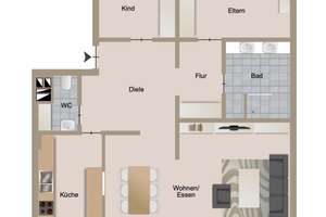 Große 3,5-Zi-Wohnung mit Südbalkon + Garage – Die vollständige Adresse der Immobilie erhältst du vom Anbieter., 70599 Plieningen (Ortsteil), Stuttgart – Vorschaubild 19