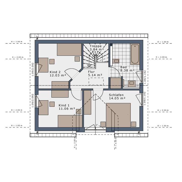 Grundriss Obergeschoss
