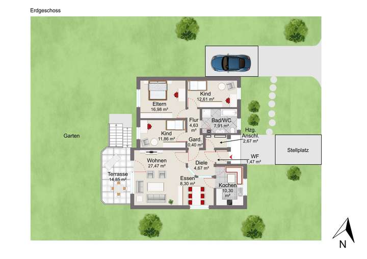 Grundrissplan Erdgeschoss