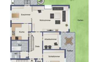 Wohnen auf zwei Ebenen: Moderne 5,5 Zim.-Maisonette mit Balkon und Terrasse – Die vollständige Adresse der Immobilie erhältst du vom Anbieter., 70567 Möhringen-Süd, Stuttgart – Vorschaubild 42