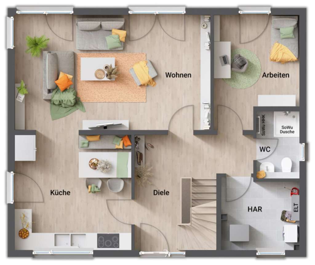 Immobilie in Biebertal - Münzenberg: Solide gebaut von den Besten vor Ort: Stadthaus Flair 152 RE inkl. Grundstück - Bild 3