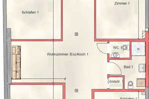 Siegen Zentrum: 4 ZKBB, direkt an der Sieg, Balkon u Terrasse - WG geeignet  – Heeserstraße 00, 57072 Siegen-Wittgenstein (Kreis) – Vorschaubild 11