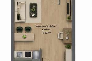 1-Zimmer-Apartment in Putzbrunn – Die vollständige Adresse der Immobilie erhältst du vom Anbieter., 85640 Putzbrunn – Vorschaubild 6