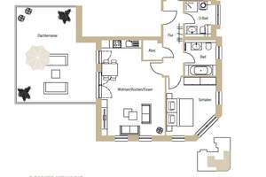 Neubau - Moderne Penthousewohnung in Leipzig - direkt vom Bauträger mit großer 40qm Dachterrasse – Hirzelstraße 20, 4229 Kleinzschocher, Leipzig – Vorschaubild 8