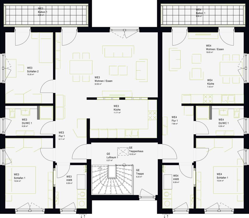 Immobilie in Mücke - 🏗️🏡 Neubau Mehrparteienhaus mit 4 WE 🚧 Platz für die ganze Familie oder Anlageobjekt! - Bild 2
