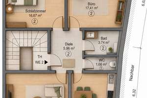 Bezugsfrei - 3-Zimmerwohnung im 1.OG/Soers/Tivoli – Die vollständige Adresse der Immobilie erhältst du vom Anbieter., 52070 Soers, Aachen – Vorschaubild 15