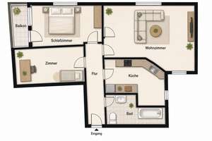 Großzügige Altbauwohnung mit außergewöhnlich großem Wohnzimmer und Balkon - PROVISIONSFREI ! – Die vollständige Adresse der Immobilie erhältst du vom Anbieter., 14471 Brandenburger Vorstadt, Potsdam – Vorschaubild 8