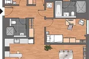 Viel Platz zum Wohlfühlen! 4-Zi, 114m² mit zwei Bädern und schöner Loggia – Hohenzollernallee 8, 40235 Flingern Nord, Düsseldorf – Vorschaubild 12