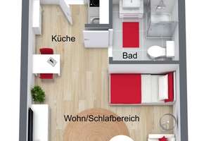 Modernisiertes 1-Zimmerapartment in zentraler Lage – Neckarauer Str. 23, 68199 Neckarau, Mannheim – Vorschaubild 2