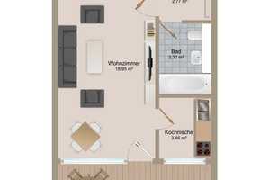 Komplett renoviertes, möbliertes 1-Zimmer-Apartment mit Alpenblick. – Hauzenbergerstraße 20, 80687 München – Vorschaubild 12