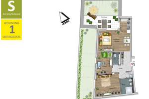 Schmuckstück im Zentrum: barrierefreie Wohnung mit kleinem Garten und Außenstellplatz – Am Scherfenbrand 11, 51375 Schlebusch, Leverkusen – Vorschaubild 2
