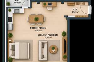 Direkt an der Universität – saniertes 1-Zimmer-Apartment in Köln-Lindenthal – 50937 Lindenthal (Ortsteil), Köln – Vorschaubild 4