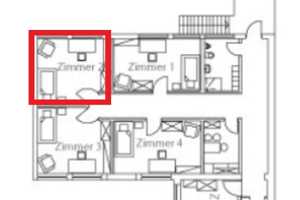 Ein helles Zimmer im ruhigen Gemeinschaftshaus – Blumenthalstraße 70a, 47058 Duisburg – Vorschaubild 3