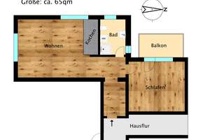 Schöne & moderne Wohnung in zentraler und verkehrsgünstiger Lage mit Einbauküche – Frankfurter Str. 307, 51147 Wahn, Köln – Vorschaubild 3