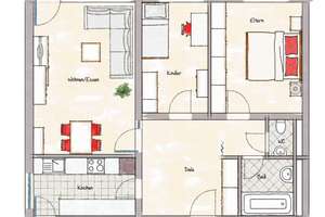 Gut aufgeteilte 3 Zimmer Wohnung mit großem Balkon und kl. Loggia in Lu-Süd – 67061 Süd, Ludwigshafen am Rhein – Vorschaubild 10