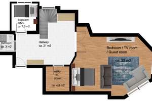 International School: Elegante 4-5 Zimmer Wohnung / Duplex Apartment for Rent, 4 bedrooms – Die vollständige Adresse der Immobilie erhältst du vom Anbieter., 22609 Nienstedten, Hamburg – Vorschaubild 22