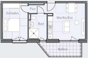 Erstbezug: helle 2-Zimmer-Wohnung mit Balkon im 3. Obergeschoss – Prüfeninger Str. 78, 93049 Westenviertel, Regensburg – Vorschaubild 11
