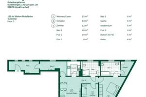 High-End 3.5-Room Apartment (113 m²) in Neuehrenfeld – Furnished, All-in, Parking Included – Lukasstr. 30, 50823 Neuehrenfeld, Köln – Vorschaubild 24