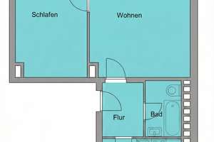 Renovierte, helle 2-Zimmer-Wohnung mit Balkon in Kiel-Brunswik