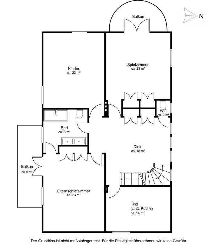 Stadtvilla Obergeschoss