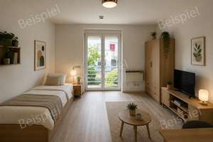 Ruhig gelegenes renoviertes 1-Zimmer-Appartment inklusive Tiefgaragenstellplatz – Königsbrunner Straße 71, 86179 Haunstetten-Süd, Augsburg – Vorschaubild 3