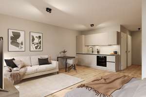 Neubau Erstbezug;  Exklusives und hochwertig ausgestattetes 1 Zi. Terrassen Appartement in Haus B – Die vollständige Adresse der Immobilie erhältst du vom Anbieter., 28207 Hastedt, Bremen – Vorschaubild 2