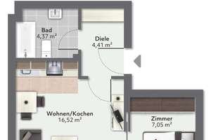 Attraktive 1,5-Zimmer-Wohnung im Herzen der Maxvorstadt – Die vollständige Adresse der Immobilie erhältst du vom Anbieter., 80335 Augustenstraße, München – Vorschaubild 6