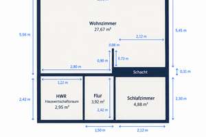 1-Zimmer-Apartment mit Westbalkon & Weitblick im 8. Obergeschoss – 42113 Uellendahl-Katernberg, Wuppertal – Vorschaubild 9
