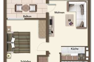 Holthausen: Kapitalanlage mit Potenzial! Langjährig vermietete 2-Zimmer-Wohnung mit Balkon ins Grüne – 40589 Holthausen, Düsseldorf – Vorschaubild 12