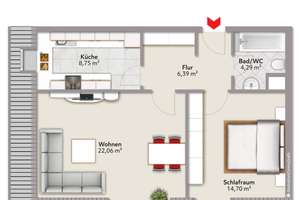 Toller Grundriss - ideal für eine WG – Die vollständige Adresse der Immobilie erhältst du vom Anbieter., 81245 Neupasing, München – Vorschaubild 13
