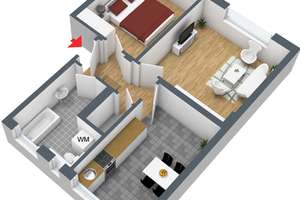 2-Raum-Wohnung mit Balkon im Grünen – Helmstedter Straße 40, 39112 Sudenburg, Magdeburg – Vorschaubild 2