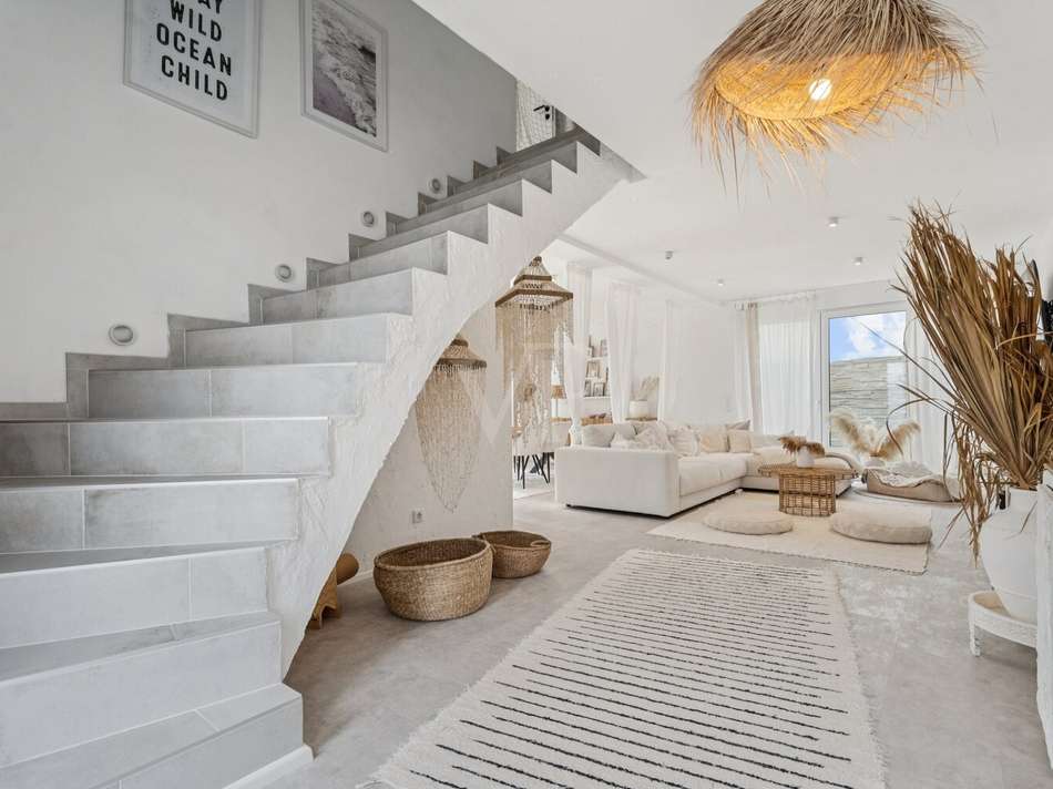 Treppe ins Obergeschoss