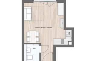 Schöne 1- Zimmer-Wohnung mit Balkon: exklusive 1-Zimmer-Wohnung  in Sendling-Westpark, München – Konrad-Peutinger-Straße 2b, 81373 Mittersendling, München – Vorschaubild 10